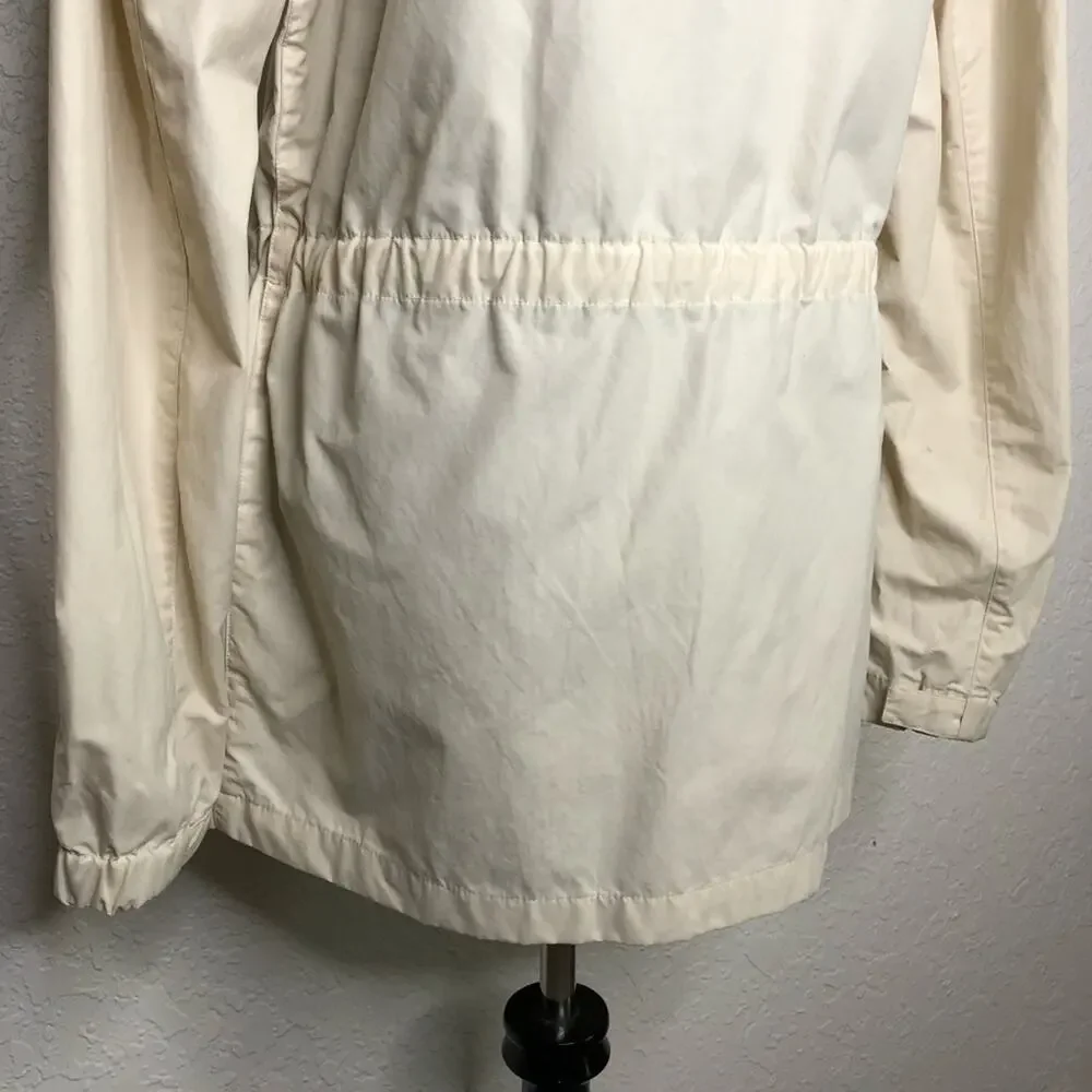 Theory Miron Fitzroy light tan cream full zip utility jacket size Medium